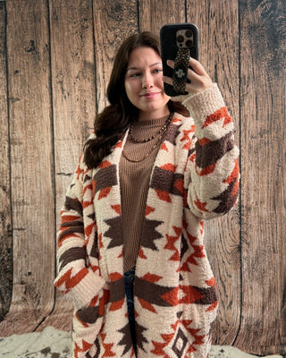Trading Post Cloud Cardigan in Cream – Apparel from Bronco Western Supply Co.