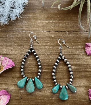 Triple Charm Teardrop Earrings – Jewelry from Bronco Western Supply Co.
