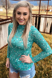 Sterling Kreek photo of a model wearing the The Bandana Babe Mesh Top