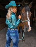 Turquoise Boot Stitch Bootcut Jeans - Apparel - Cowgirl Tuff Company - Bronco Western Supply Co.