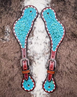 Turquoise Collection Ladies Spur Straps – Spur Straps from Bronco Western Supply Co.