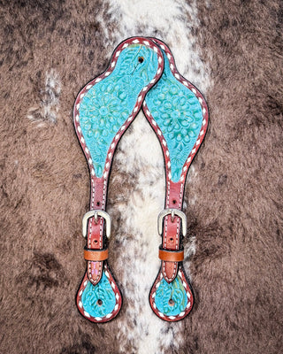 Turquoise Collection Ladies Spur Straps – Spur Straps from Bronco Western Supply Co.