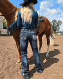 Turquoise Dreamcatcher Bootcut Jeans - Apparel - Cowgirl Tuff Company - Bronco Western Supply Co.