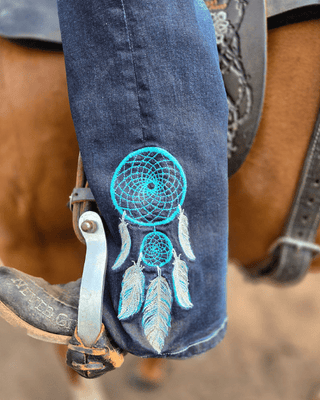 Turquoise Dreamcatcher Bootcut Jeans – Apparel from Bronco Western Supply Co.