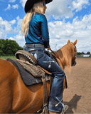 Turquoise Dreamcatcher Bootcut Jeans - Apparel - Cowgirl Tuff Company - Bronco Western Supply Co.