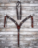 Turquoise Rawhide Breast Collar and Headstall - Pieces Sold Separate - Horse Tack - Rafter T Ranch Co. - Bronco Western Supply Co.