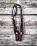 Turquoise Rawhide Breast Collar and Headstall - Pieces Sold Separate - Horse Tack - Rafter T Ranch Co. - Bronco Western Supply Co.