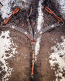 Turquoise Rawhide Breast Collar and Headstall - Pieces Sold Separate - Horse Tack - Rafter T Ranch Co. - Bronco Western Supply Co.