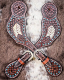 Turquoise Rawhide Ladies Spur Straps - Spur Straps - Rafter T Ranch Co. - Bronco Western Supply Co.