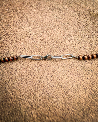 Turquoise River Turquoise Stone & Copper Pearl Necklace – Jewelry from Bronco Western Supply Co.