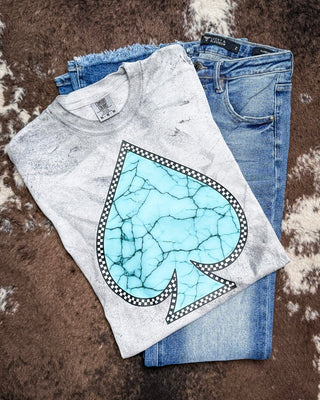 Turquoise Spade Graphic Tee – Apparel from Bronco Western Supply Co.