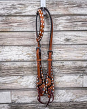 Turquoise Sunflower Tooled Breast Collar and Headstall - Pieces Sold Separate - Horse Tack - Rafter T Ranch Co. - Bronco Western Supply Co.
