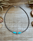 Turquoise Torpedo Choker - Jewelry - The Bijoux Fab - Bronco Western Supply Co.