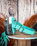 Turquoise Tumble Tooled Leather Fanny Pack - Purses & Wallets - Ohlay Bags - Bronco Western Supply Co.