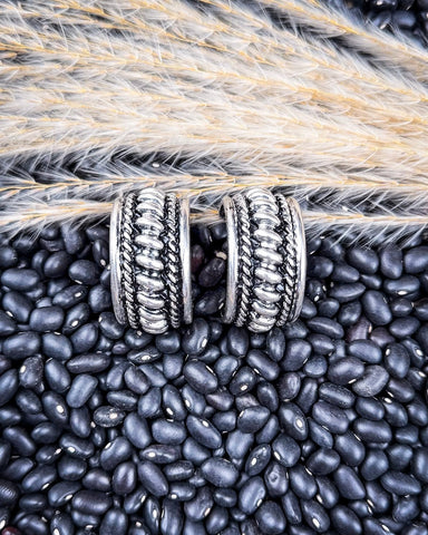 Twist and Timber Fashion Hoop Earrings - Jewelry - Blue Tortoise - Bronco Western Supply Co.