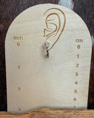 Twisted Charm Sterling Silver Hoop Earrings – Jewelry from Bronco Western Supply Co.