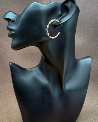 Twisted Copper Ribbon Hoop Earrings – Jewelry from Bronco Western Supply Co.