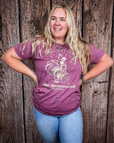 Urban Cowboy Distressed Graphic Tee - Vintage Berry - Apparel - Country Deep Apparel - Bronco Western Supply Co.