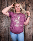 Urban Cowboy Distressed Graphic Tee - Vintage Berry - Apparel - Country Deep Apparel - Bronco Western Supply Co.