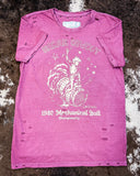 Urban Cowboy Distressed Graphic Tee - Vintage Berry - Apparel - Country Deep Apparel - Bronco Western Supply Co.