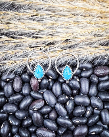 Vale Genuine Turquoise Stud Earrings - Jewelry - Sowell Jewelry - Bronco Western Supply Co.