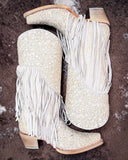 Velorosa in White Fringed Corral Boot - Women's Boots - Corral Boots - Bronco Western Supply Co.