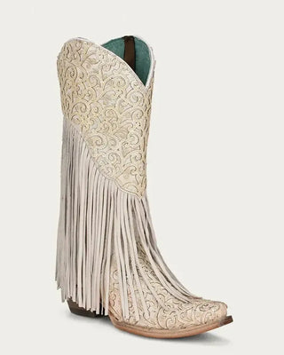 Velorosa in White Fringed Corral Boot – Women's Boots from Bronco Western Supply Co.