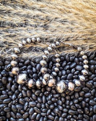 Vera Navajo Style Pearl Fashion Hoops - Silver – Jewelry from Bronco Western Supply Co.