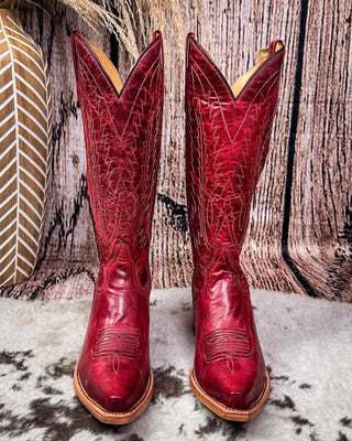 Victoria Black Star Leather Boots - Cranberry – Women's Shoes from Bronco Western Supply Co.