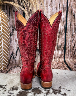 Victoria Black Star Leather Boots - Cranberry – Women's Shoes from Bronco Western Supply Co.