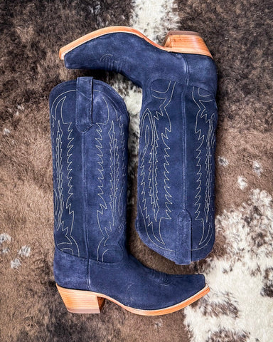 Victoria Black Star Leather Boots - Navy - Women's Shoes - Black Star - Bronco Western Supply Co.