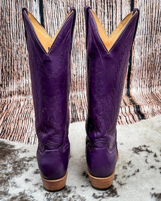 Victoria Black Star Leather Boots - Plum – Women's Shoes from Bronco Western Supply Co.