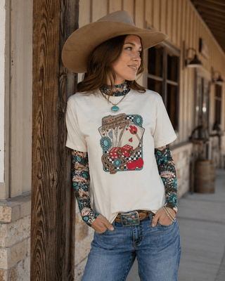 Viva Las Cowgirl Mesh Top by Sterling Kreek – Apparel from Bronco Western Supply Co.