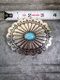 West Mesa Fashion Belt Buckle - Silver - Accessories - Blue Tortoise - Bronco Western Supply Co.