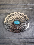 West Mesa Fashion Belt Buckle - Silver - Accessories - Blue Tortoise - Bronco Western Supply Co.