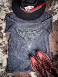 Western Boot Stitch Graphic Tee - Black - Apparel - Lotus Fashion - Bronco Western Supply Co.
