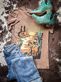 Western Way Graphic Tee - Mocha - Apparel - Lotus Fashion - Bronco Western Supply Co.