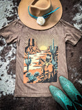 Western Way Graphic Tee - Mocha - Apparel - Lotus Fashion - Bronco Western Supply Co.