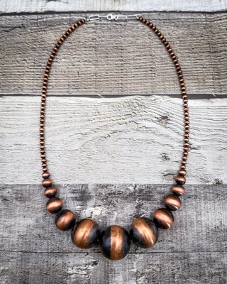 Westward Rise Graduated Copper Pearl Necklace – Jewelry from Bronco Western Supply Co.