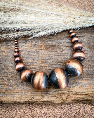 Westward Rise Graduated Copper Pearl Necklace – Jewelry from Bronco Western Supply Co.
