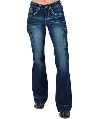 White Boot Stitch Trouser Jeans by Cowgirl Tuff – Apparel from Bronco Western Supply Co.