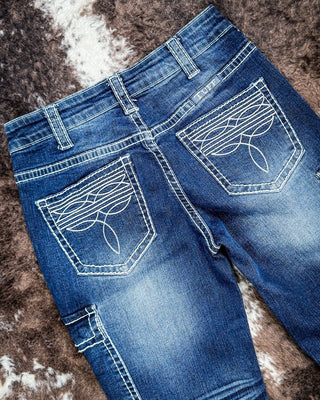 White Boot Stitch Trouser Jeans by Cowgirl Tuff – Apparel from Bronco Western Supply Co.