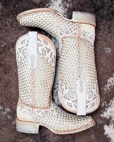 White Canyonette Corral Boots - Women's Boots - Corral Boots - Bronco Western Supply Co.