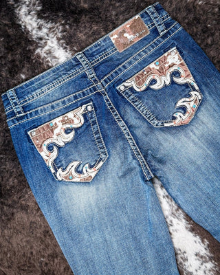 Wild Hide Women's Easy Fit Boot Cut Jeans by Grace in LA – Apparel from Bronco Western Supply Co.