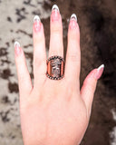 Wild West Fashion Cuff Ring - Copper - Jewelry - Blue Tortoise - Bronco Western Supply Co.
