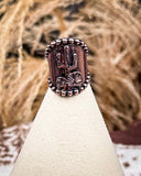 Wild West Fashion Cuff Ring - Copper - Jewelry - Blue Tortoise - Bronco Western Supply Co.