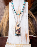 Wild West Layered Fashion Necklace - Jewelry - Blue Tortoise - Bronco Western Supply Co.