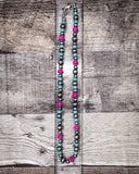 Wildflower Trail Beaded Fashion Necklace - Jewelry - Blue Tortoise - Bronco Western Supply Co.