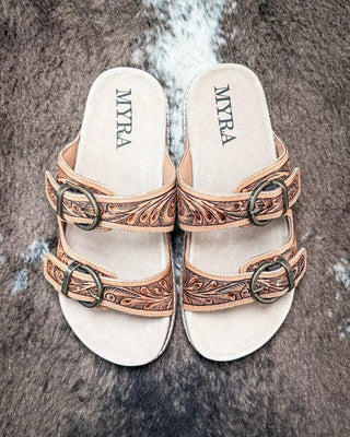 Willow Bloom Western Hand - Tooled Sandals by Myra Bag – Women's Shoes from Bronco Western Supply Co.