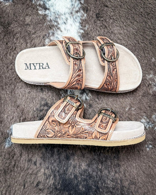 Willow Bloom Western Hand - Tooled Sandals by Myra Bag – Women's Shoes from Bronco Western Supply Co.